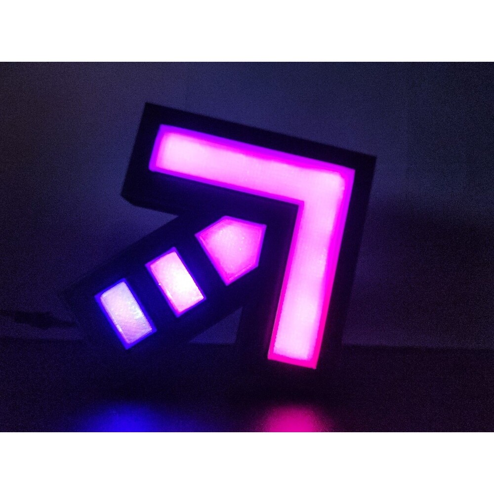 RGB ITG Arrow Light - In The Groove LED Lamp, Bluetooth App, Wall Mount, USB